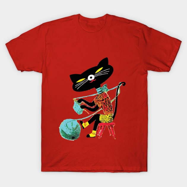 Weaver Cat T-Shirt by Superlust